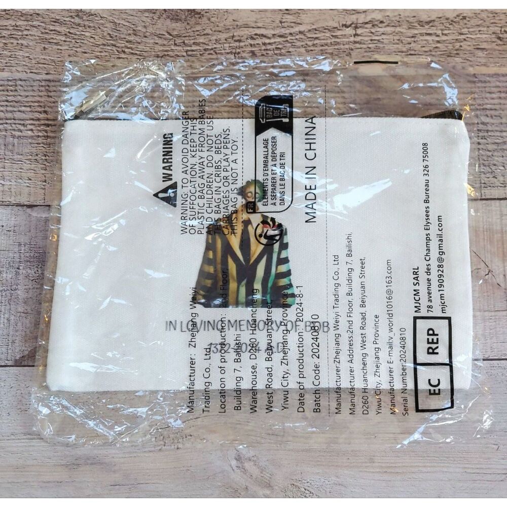 Beetlejuice Bob Makeup Bag Cosmetic Pouch Pencil Case